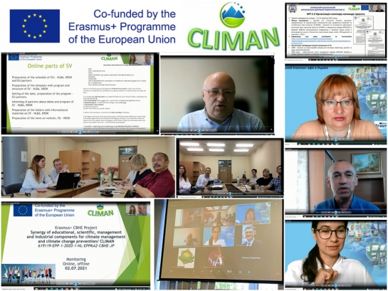 Monitoring of Erasmus + Project «CLIMAN»