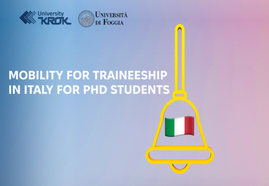 Mobility for traineeship in Italy for PhD Students!